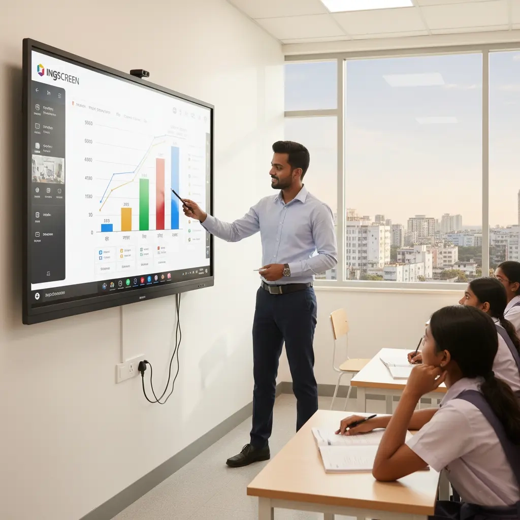 Ingscreen 75-inch Interactive Flat Panel - Smart Teaching Display