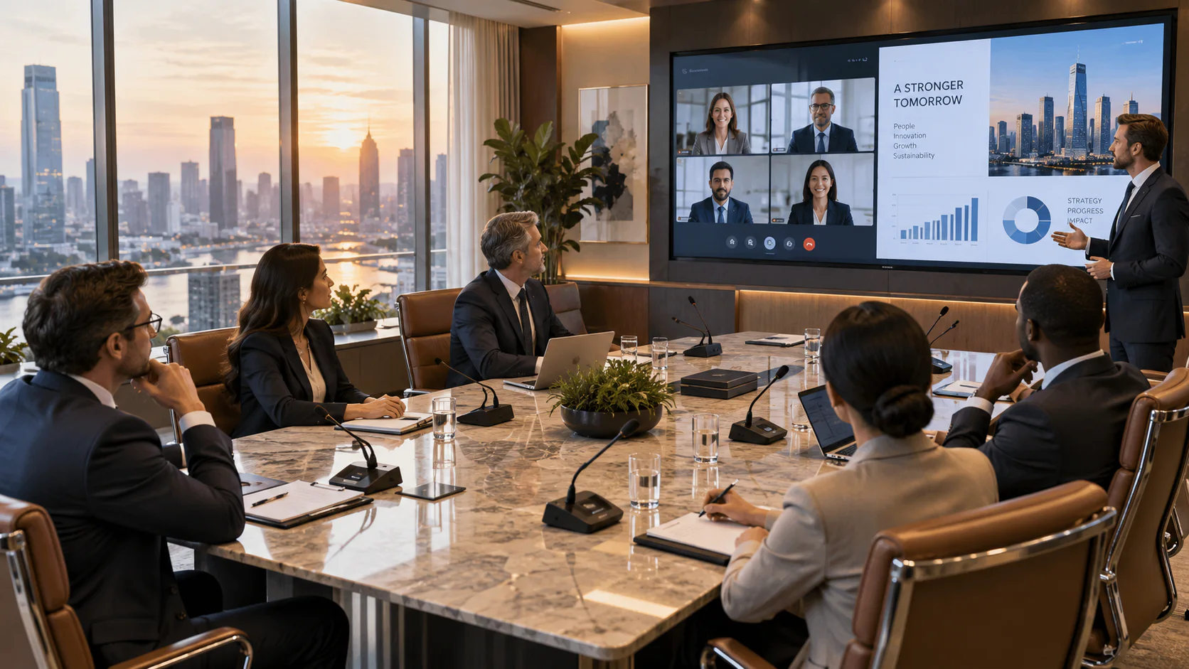 Corporate conference system application