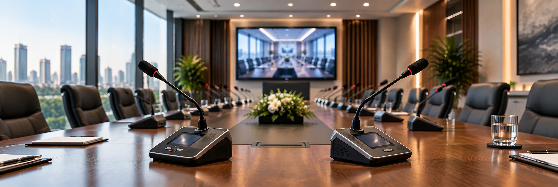 Chairman and delegate conference microphone units