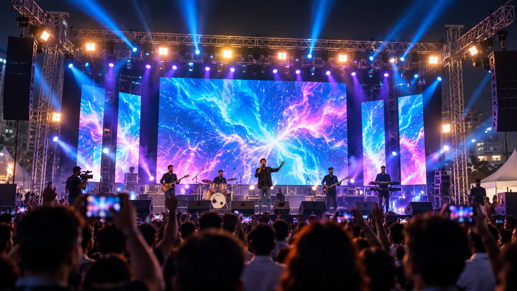 Rental LED screen event project in Bangladesh