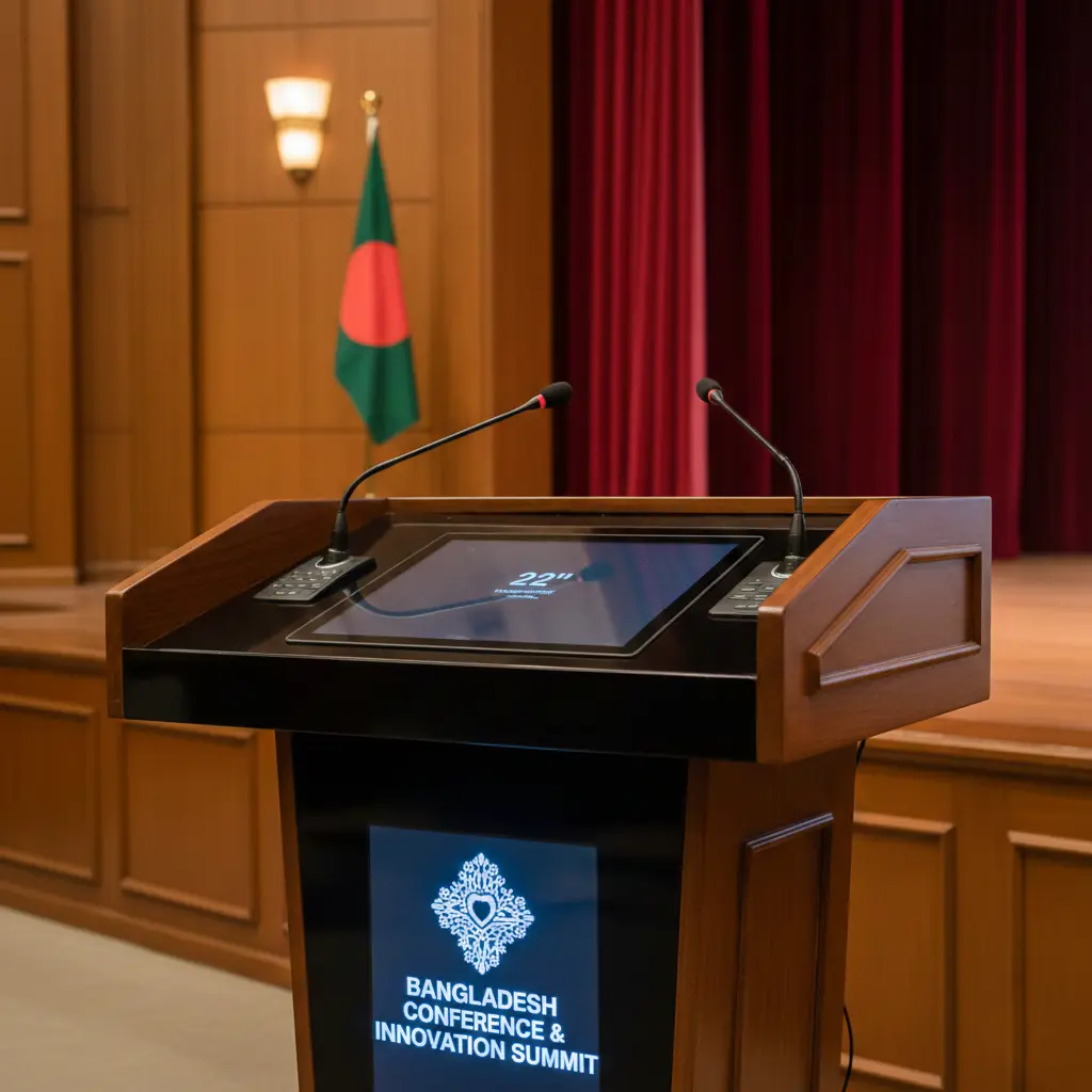 Auditorium Digital Podium with AV & Conference Integration - Product