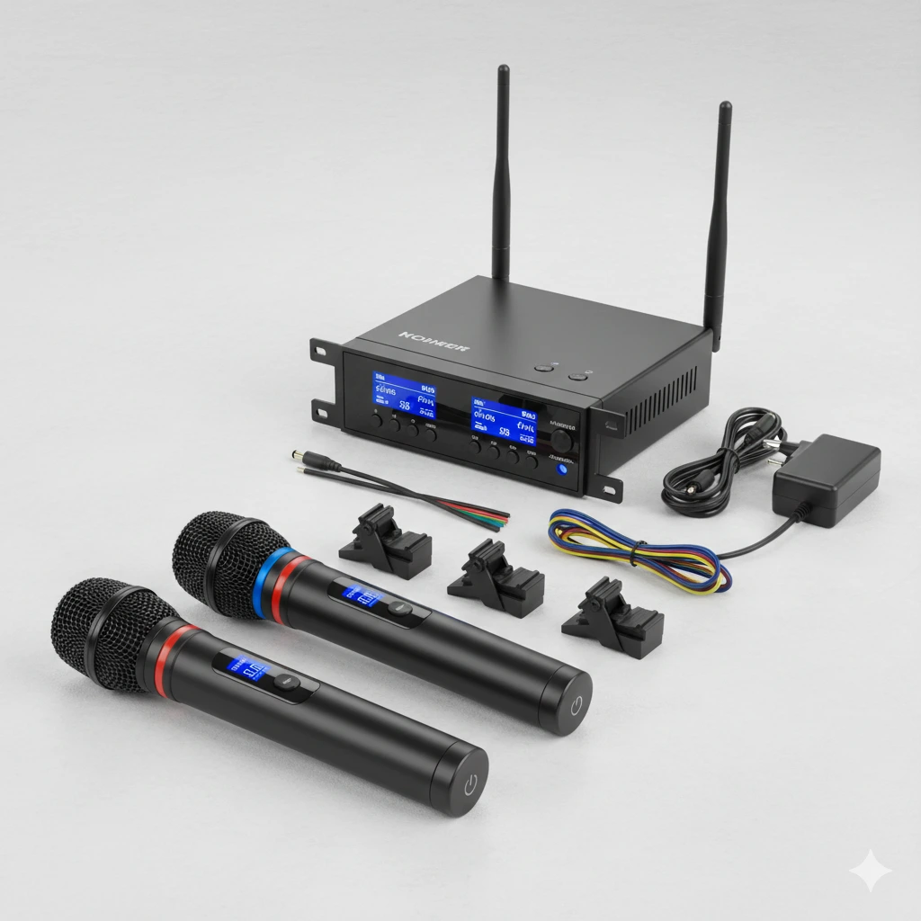 UHF Wireless Handheld Microphone Set (Dual Channel) - Sound / PA System Package