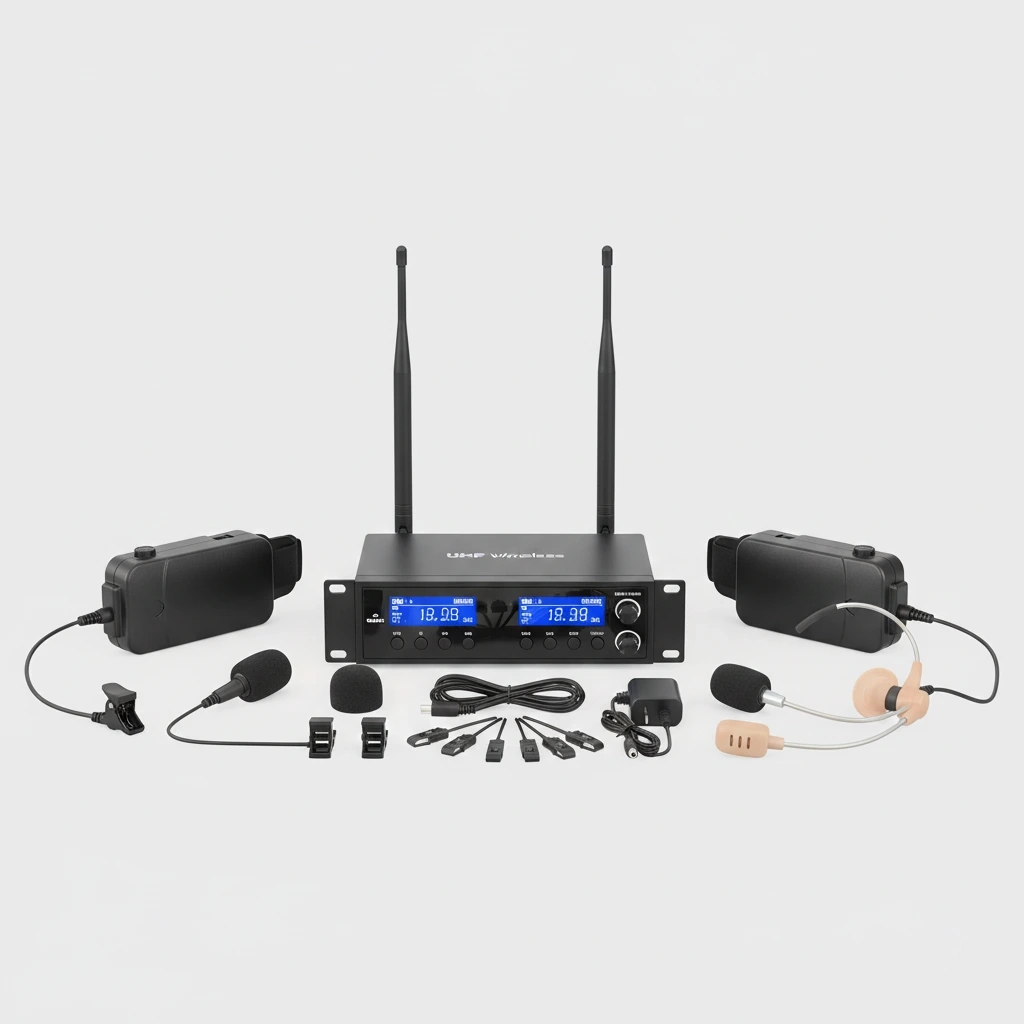 Wireless Lapel & Headset Microphone Set - Sound / PA System Package