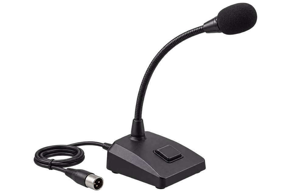 Wired Gooseneck Paging Microphone