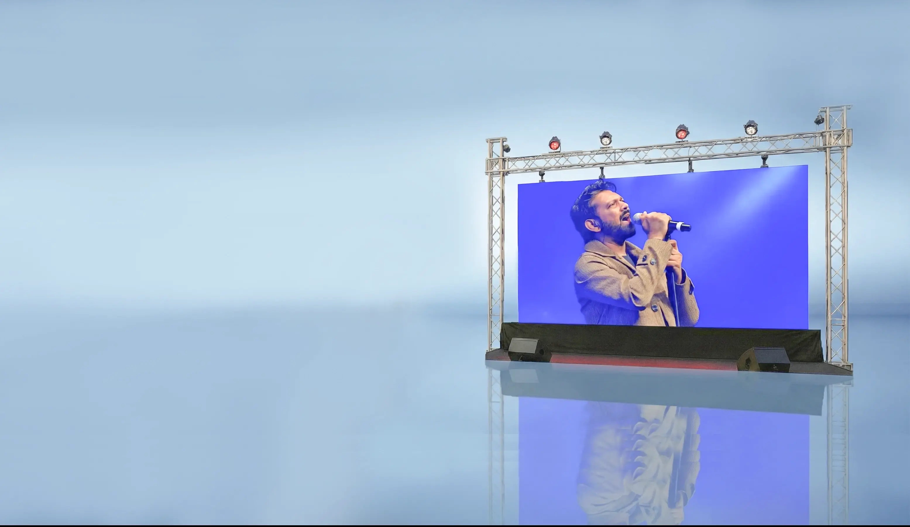 Rental LED display stage setup